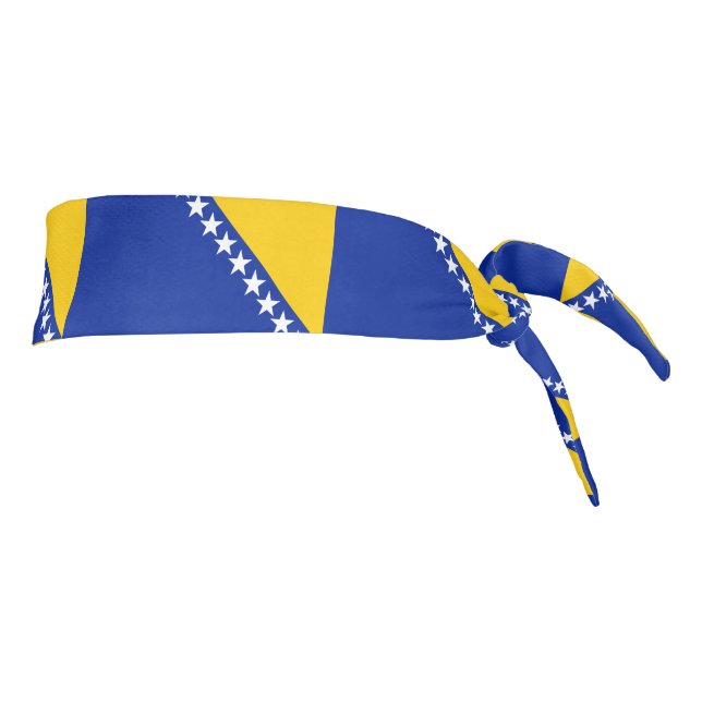 Patriotic Bosnia Herzegovina Flag Tie Headband (Rotate 90)