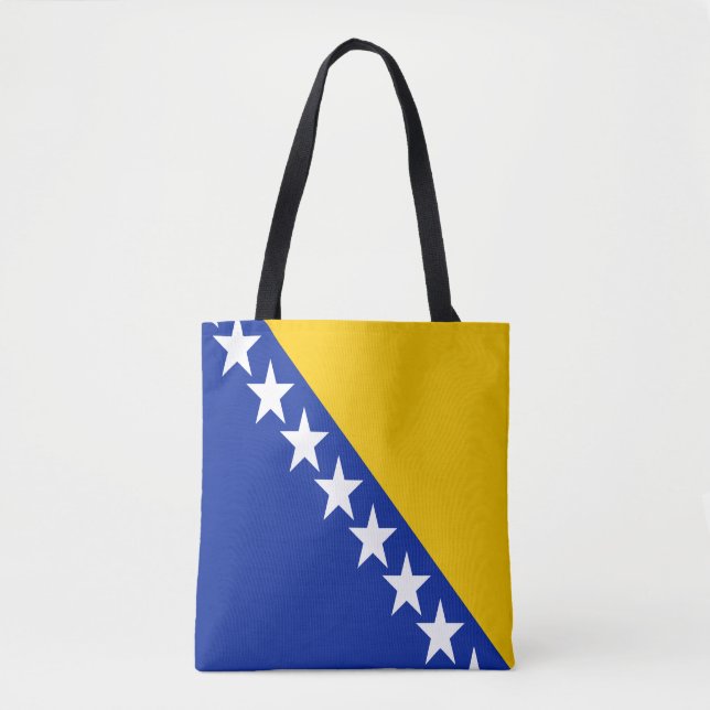 Patriotic Bosnia Herzegovina Flag Tote Bag (Front)
