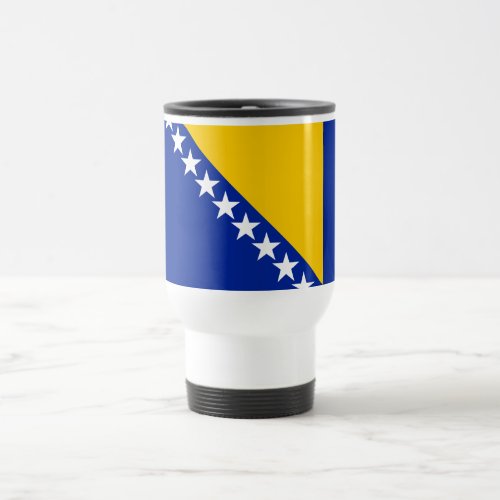 Patriotic Bosnia Herzegovina Flag Travel Mug