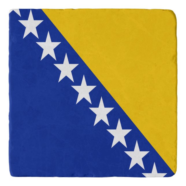 Patriotic Bosnia Herzegovina Flag Trivet (Front)