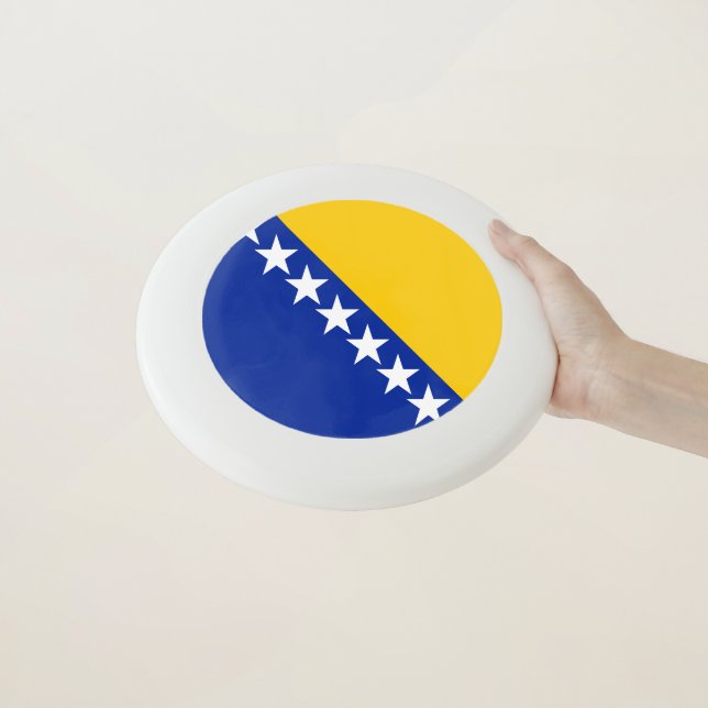 Patriotic Bosnia Herzegovina Flag Wham-O Frisbee (In Hand)