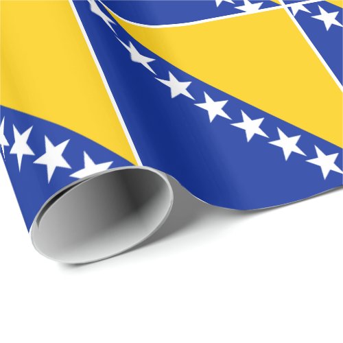 Patriotic Bosnia Herzegovina Flag Wrapping Paper