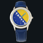 Patriotic Bosnia Herzegovina Flag Wrist Watch<br><div class="desc">The national flag of Bosnia and Herzegovina.</div>