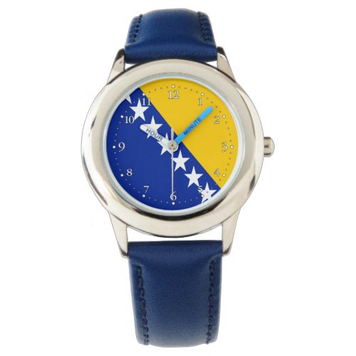 Patriotic Bosnia Herzegovina Flag Wrist Watch