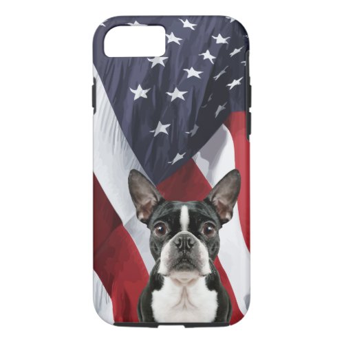Patriotic Boston Terrier iPhone 87 Case