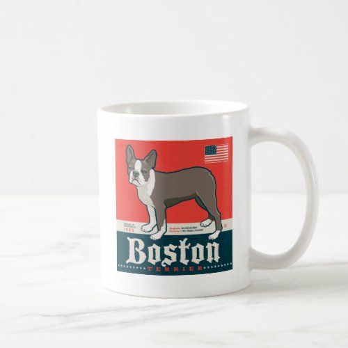 Patriotic  Boston Terrier Coffee Mug