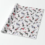 Patriotic Boston Terrier Dog Wrapping Paper