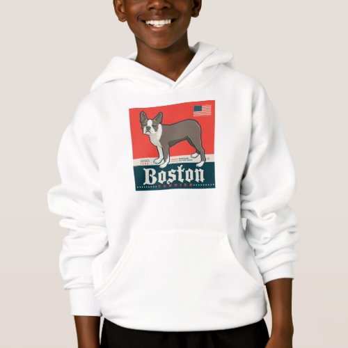 Patriotic  Boston Terrier Hoodie