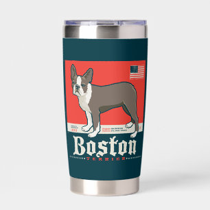 Patriotic Boston Terrier Insulated Tumbler