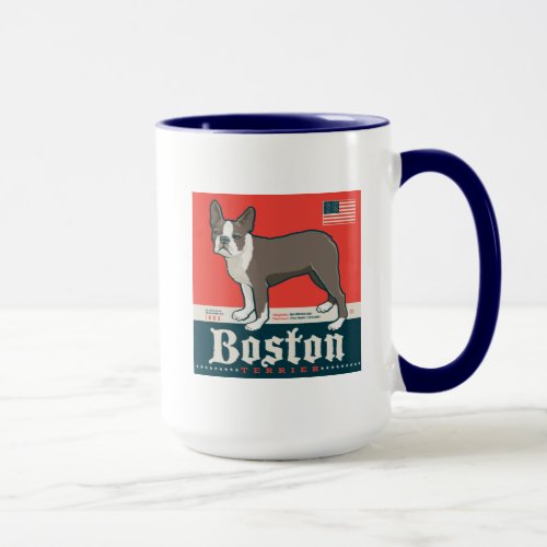Patriotic  Boston Terrier Mug