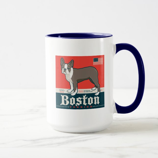 Patriotic | Boston Terrier Mug (Right)