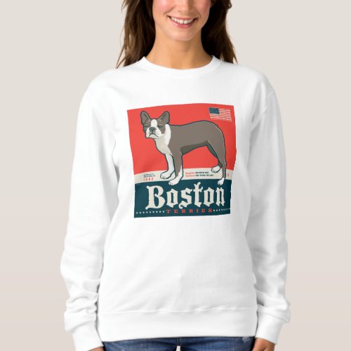 Patriotic  Boston Terrier Sweatshirt