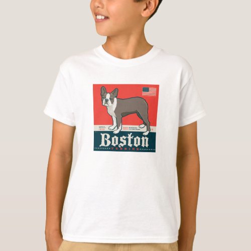 Patriotic  Boston Terrier T_Shirt