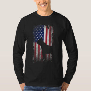 Patriotic Boston Terriers American Flag Cool Dog T-Shirt
