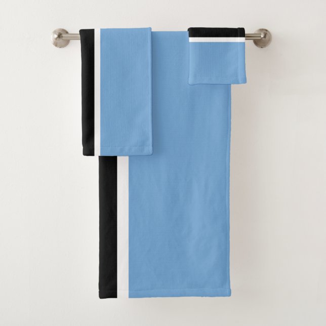 Patriotic Botswana Flag Bath Towel Set (Insitu)