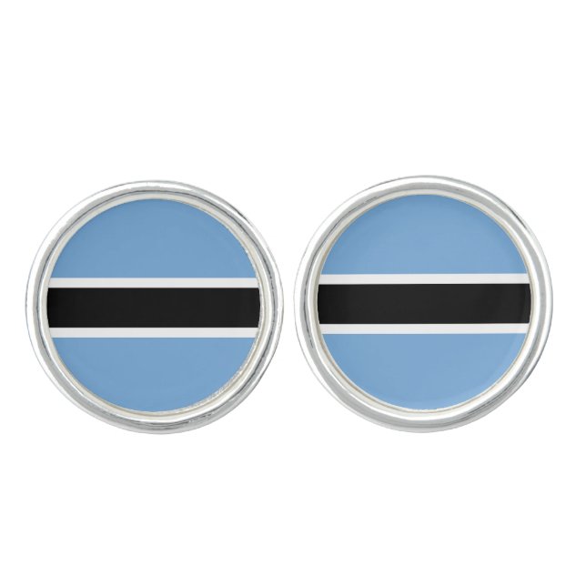 Patriotic Botswana Flag Cufflinks (Front)