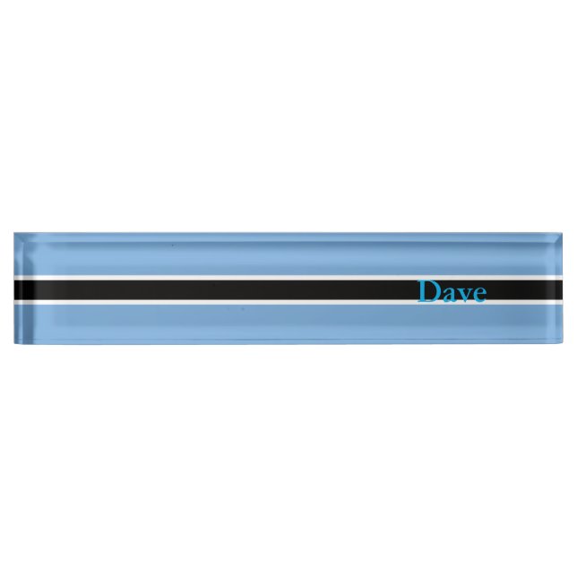Patriotic Botswana Flag Desk Name Plate (Front)