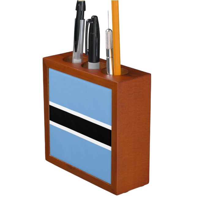 Patriotic Botswana Flag Desk Organizer (In Situ)
