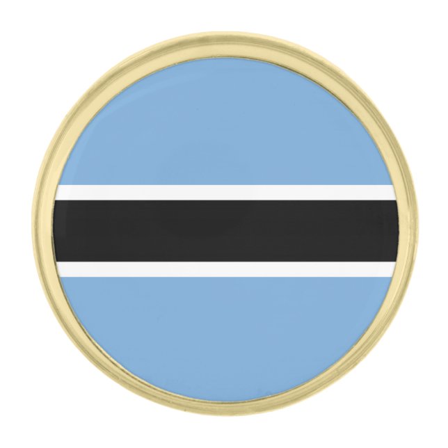 Patriotic Botswana Flag Gold Finish Lapel Pin (Front)