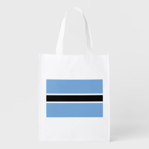 Patriotic Botswana Flag Grocery Bag