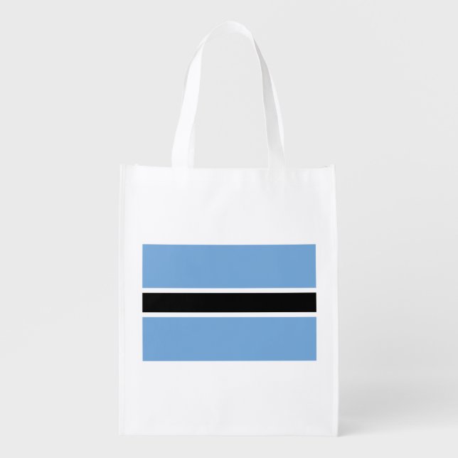 Patriotic Botswana Flag Grocery Bag (Front)