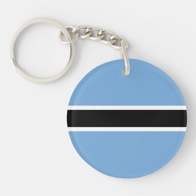 Patriotic Botswana Flag Keychain (Front)
