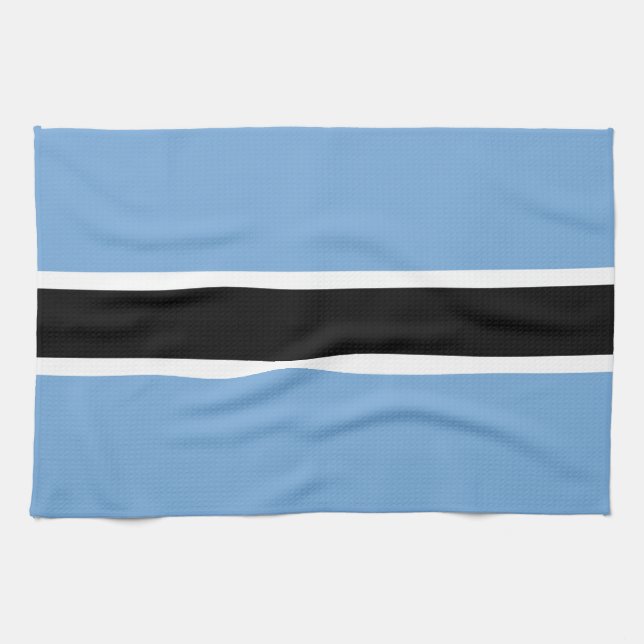 Patriotic Botswana Flag Kitchen Towel (Horizontal)