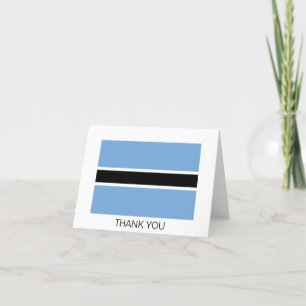 Patriotic Botswana Flag Letterpress Thank You Card