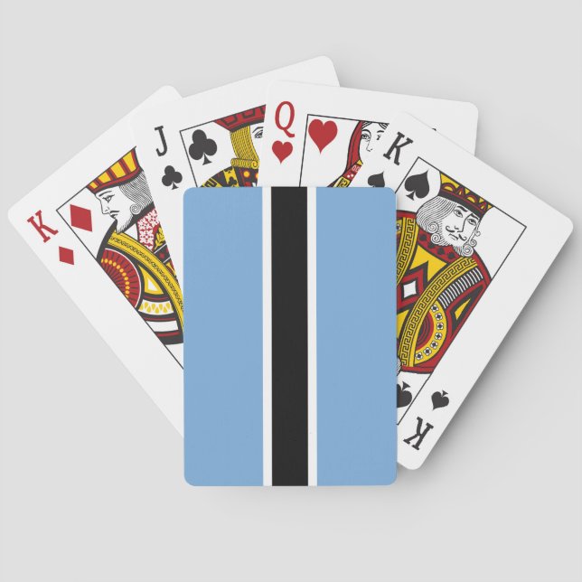 Patriotic Botswana Flag Poker Cards (Back)