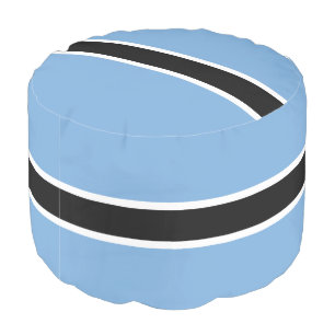 Patriotic Botswana Flag Pouf