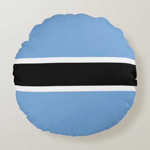 Patriotic Botswana Flag Round Pillow