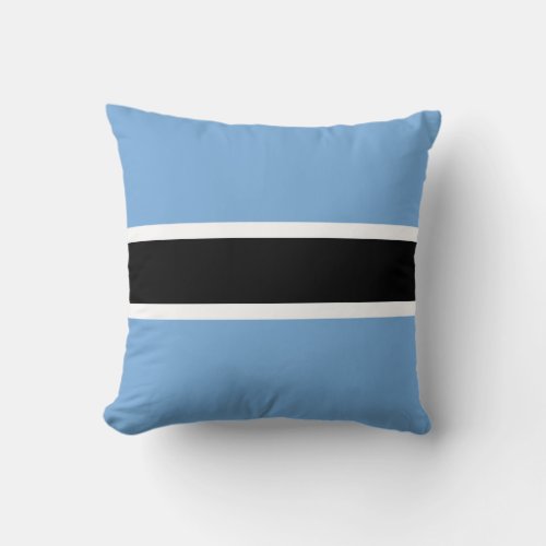 Patriotic Botswana Flag Throw Pillow