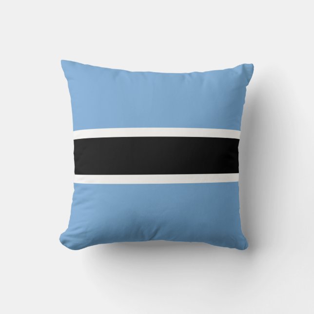 Patriotic Botswana Flag Throw Pillow (Front)