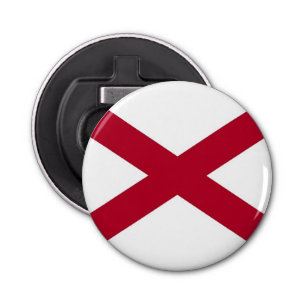 Patriotic bottle opener with Flag of Alabama