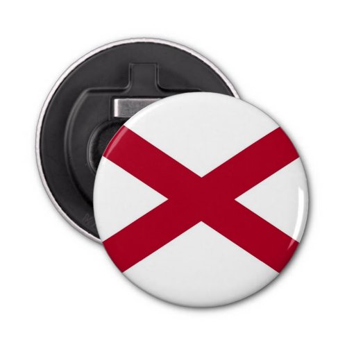 Patriotic bottle opener with Flag of Alabama