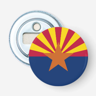Patriotic bottle opener with Flag of Arizona