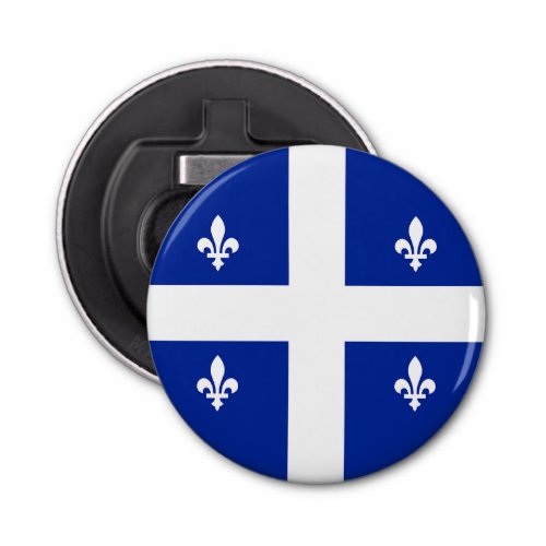 Patriotic bottle opener with Flag of Quebec