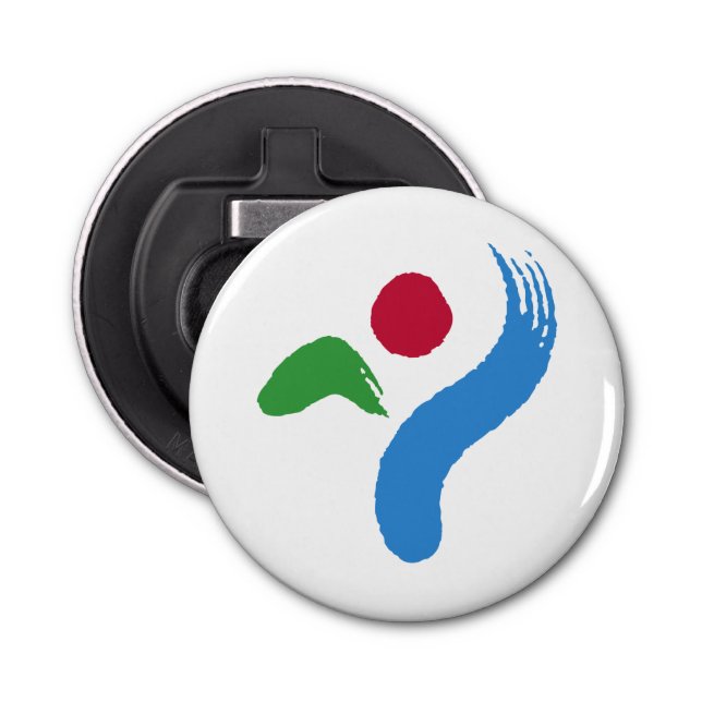 Patriotic bottle opener with Flag of Seoul (Front)