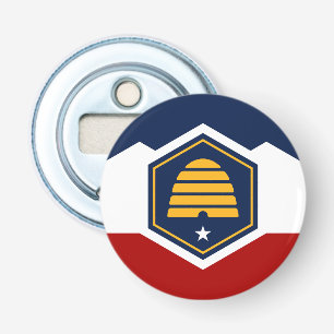 Patriotic bottle opener with Flag of Utah, USA