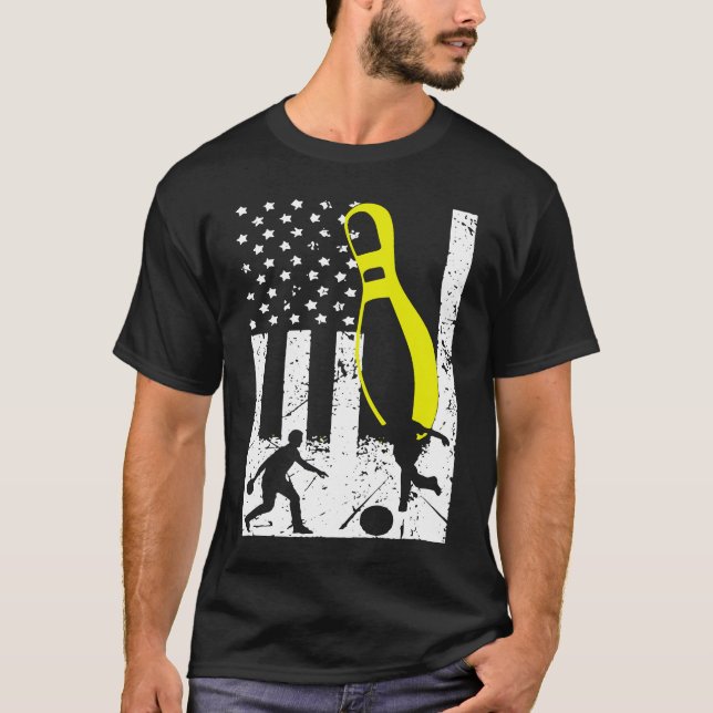 Patriotic Bowling Team Trophy T-Shirt (Front)