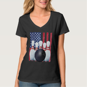 Patriotic Bowling Uniform Bowling Coach T-Shirt