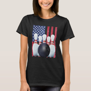 Patriotic Bowling Uniform Bowling Coach T-Shirt