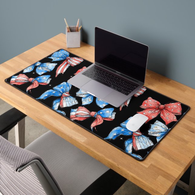 Patriotic Bows Desk Mat (Office 2)
