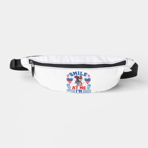 Patriotic Boxer Dog for 4th Of July Fanny Pack