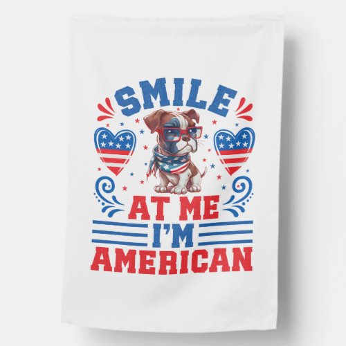 Patriotic Boxer Dog for 4th Of July House Flag
