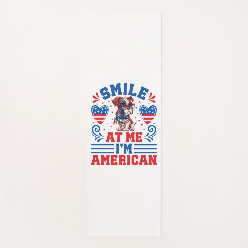 Patriotic Boxer Dog for 4th Of July Yoga Mat
