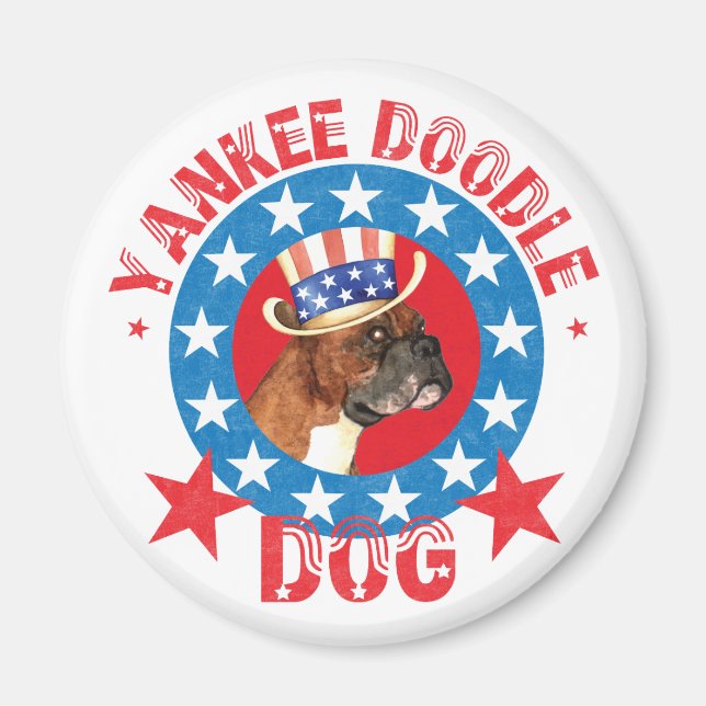 Patriotic Boxer Magnet (Front)