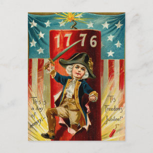 Patriotic Boy Postcard