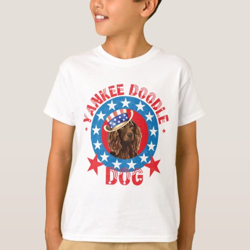 Patriotic Boykin Spaniel T_Shirt