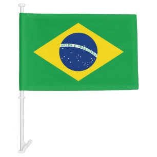 Patriotic Brazil Car Flag